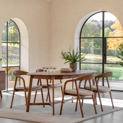 Jacobsen Walnut Extending Dining Table