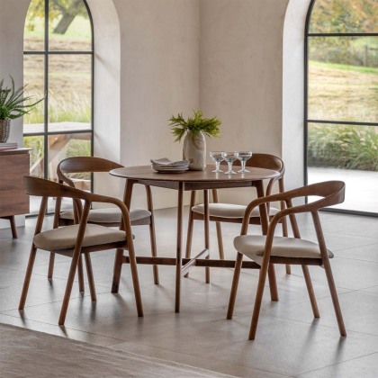 Jacobsen Walnut Round Dining Table