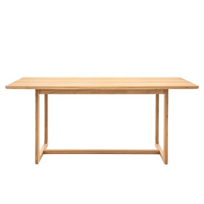 Cadoc Natural Oak Fixed Dining Table