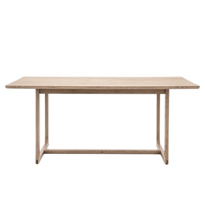 Cadoc Smoked Oak Fixed Dining Table