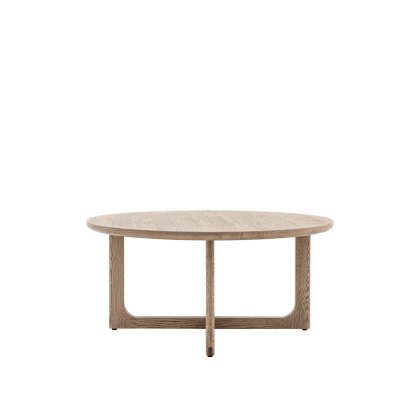Cadoc Smoked Oak Round Coffee Table