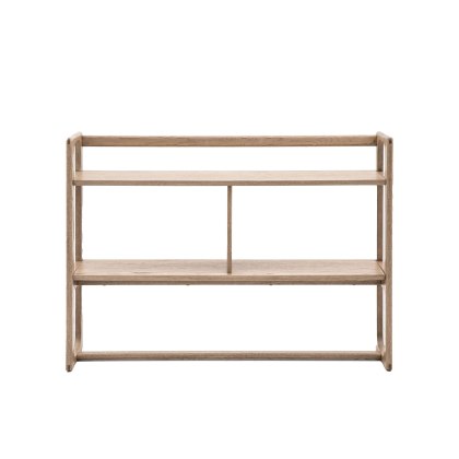 Cadoc Smoked Oak Wide Open Display Unit