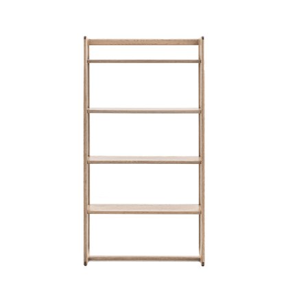 Cadoc Smoked Oak Tall Open Display Unit
