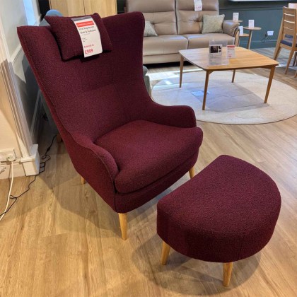 Showroom Clearance: Ercol Hug Accent Chair & Footstool
