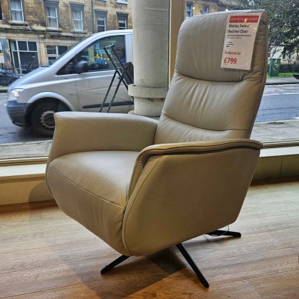 Showroom Clearance: Marius Swivel Recliner Chair with Electrical Adjustable Headrest