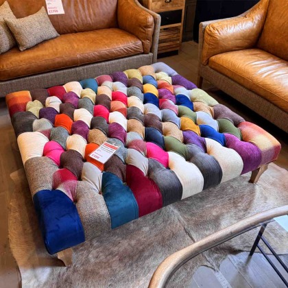 Showroom Clearance: Boughton 140cm Square Footstool