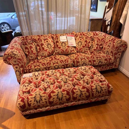 Showroom Clearance: Tetrad Elgar Grand Sofa & Footstool