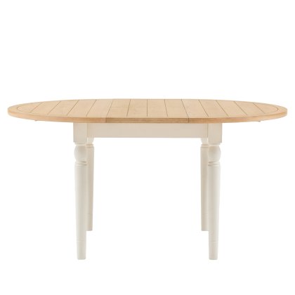 Ethan White Round Extending Dining Table