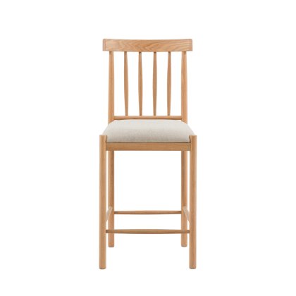 Ethan Oak Counter Stool with Upholstered Seat Ethan Oak Counter Stool with Upholstered Seat