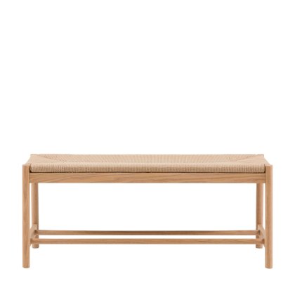 Ethan Oak Dining Bench with Woven Seat Ethan Oak Dining Bench with Woven Seat