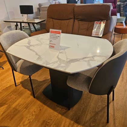 Showroom Clearance: Orlando Swivel Extending Dining Table & 2x Cosimo Chairs