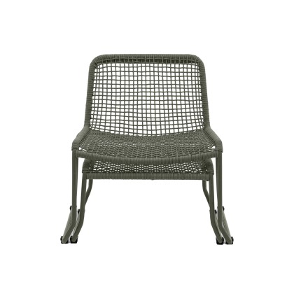 Siderno Lounge Chair with Footstool in Green