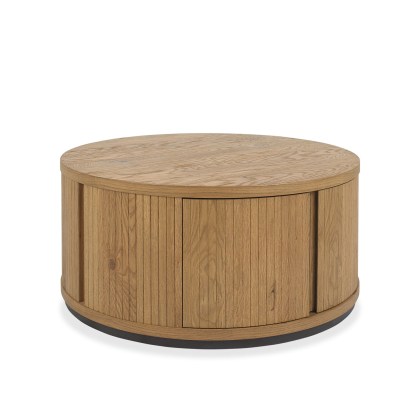 Nielsen Rustic Oak Round Coffee Table