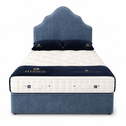 Showroom Clearance: Hypnos 5ft Hayle Pocket Sprung Deluxe Drw Divan Set & Louisa EuroSlim Headboard