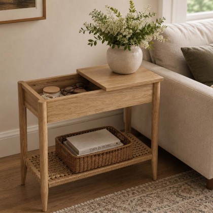Rushworth Oak Sofa Side Table Rushworth Oak Sofa Side Table