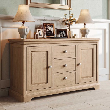 Bideford Oak 2 Door 3 Drawer Sideboard Bideford Oak 2 Door 3 Drawer Sideboard