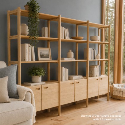 Hannay 2 Door Single Bookcase Extension Unit