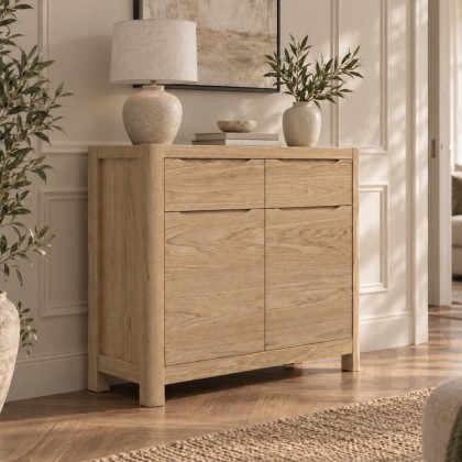 Bergen Oak Compact 2 Door Sideboard Bergen Oak Compact 2 Door Sideboard