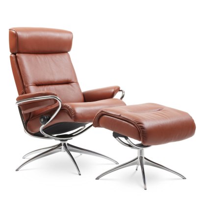 Stressless Tokyo Adjustable Headrest Chair & Stool