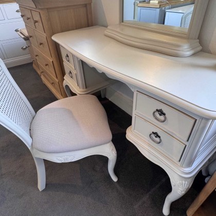 Showroom Clearance: Avignon Grey Dressing Table, Mirror & Bedroom Chair Showroom Clearance: Avignon Grey Dressing Table, Mirror & Bedroom Chair