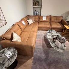 Showroom Clearance: Thompson Leather Corner Sofa