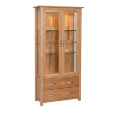 Lynton Oak Glass Display Cabinet Lynton Oak Glass Display Cabinet