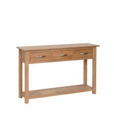 Lynton Oak Console Table with 3 Drawers Lynton Oak Console Table with 3 Drawers