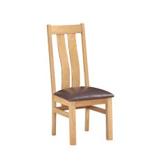 Lynton Oak Dining Chair with Wide Slats