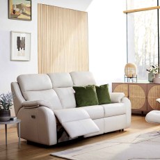 G Plan Kingsbury 3 Seater Electric Double Recliner Sofa with Headrest & Lumbar