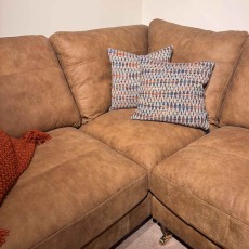 Showroom Clearance: Bromley Leather Corner Sofa & Footstool