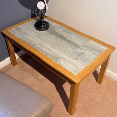 Showroom Clearance: Anbercraft Beaumont BMT03 Small Coffee Table with Brecon Tile Top Showroom Clearance: Anbercraft Beaumont BMT03 Small Coffee Table with Brecon Tile Top