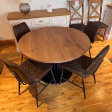 Showroom Clearance: Zap 120cm Solid Oak Dining Table & 4x Dunston Dining Chairs Showroom Clearance: Zap 120cm Solid Oak Dining Table & 4x Dunston Dining Chairs