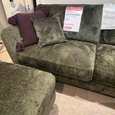 Showroom Clearance: Horatio 3 Seater Sofa & Footstool