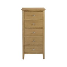 Sulis Oak 5 Drawer Tallboy