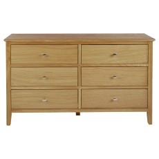 Sulis Oak 6 Drawer Wide Chest