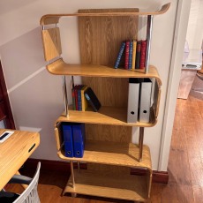 Showroom Clearance: Poise Tall Bookcase in Oak Finish