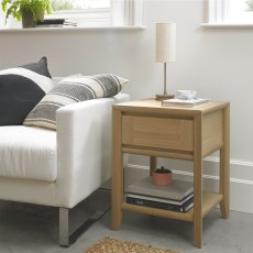 Ibsen Oak Lamp Table With Drawer