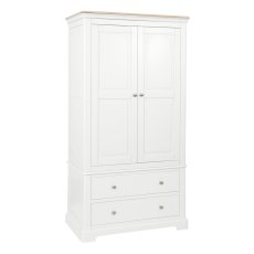 Bideford Painted 2 Drawer Gents Wardrobe
