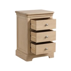 Bideford Oak 3 Drawer Bedside Chest