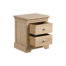 Bideford Oak 2 Drawer Bedside Chest