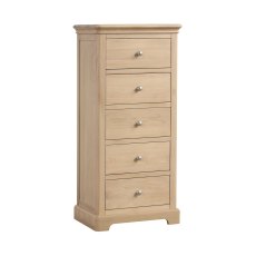 Bideford Oak 5 Drawer Wellington Chest Bideford Oak 5 Drawer Wellington Chest