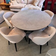Showroom Clearance: Castelo Round Extending Dining Table with 5x Sintra Dining Chairs Showroom Clearance: Castelo Round Extending Dining Table with 5x Sintra Dining Chairs