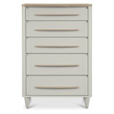 Jansson Oak 5 Drawer Tall Chest