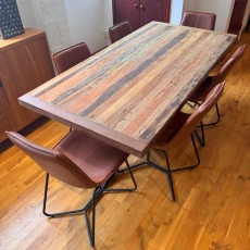 Showroom Clearance: Reclaimed Wood 180cm Dining Table & 6x Stephen Dining Chairs