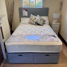 Showroom Clearance: 4ft6 English End Opening Ottoman Base & Primrose Floor Standing Headboard