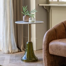 Allende Round Side Table in Dusk