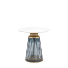 Garcia Round Side Table in Blue Garcia Round Side Table in Blue