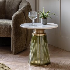 Garcia Round Side Table in Dusk