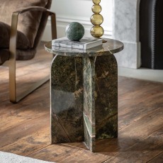 Eco Marble Side Table in Ember
