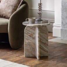 Eco Marble Side Table in Natural